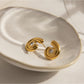 Earedge - Chic Twisted C-Hoop Earrings
