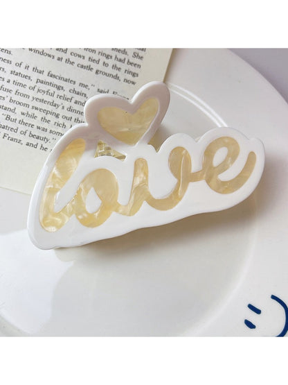 Beau - Love Flower Shaped Acetate Hair Clip