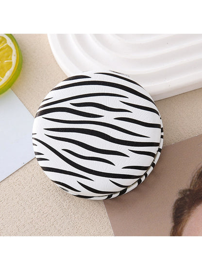 Mirroray - Minimalist Zebra Print Folding Makeup Mirror