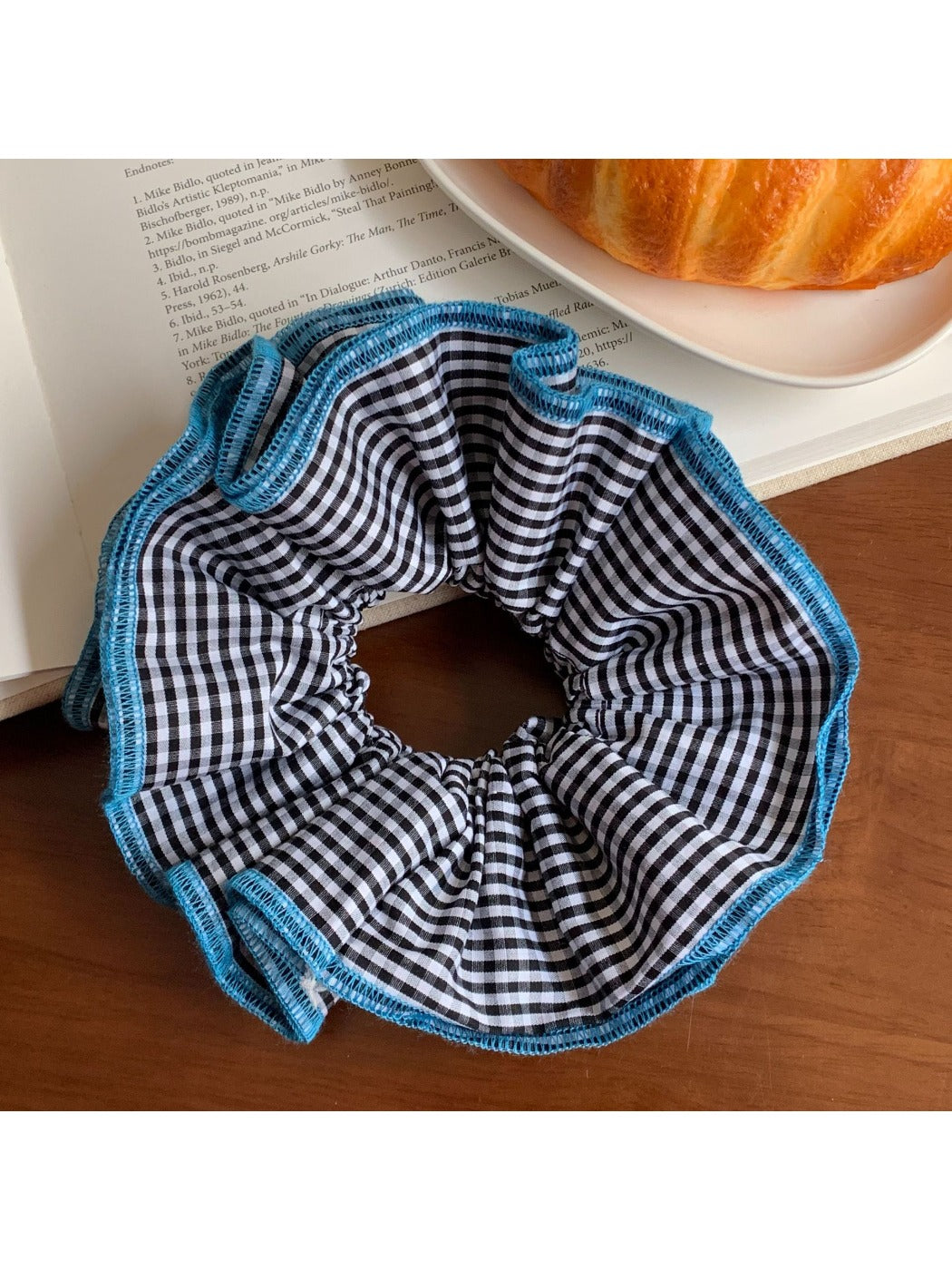 Gifty - Double-Layered Plaid Hair Tie