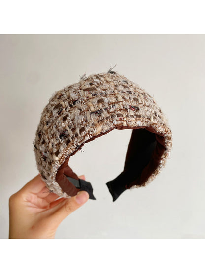 Beau - Knitted Thickened Crown Wide Headband