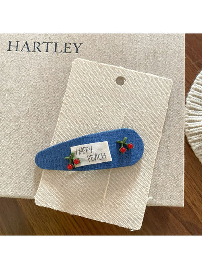 Beau - Blue Cherry Geometric Hair Clip
