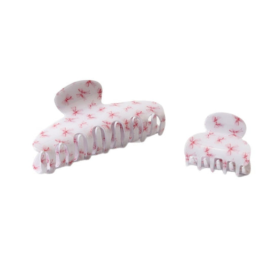 Beau - Elegant Bow Print PVC Decorative Claw Clip