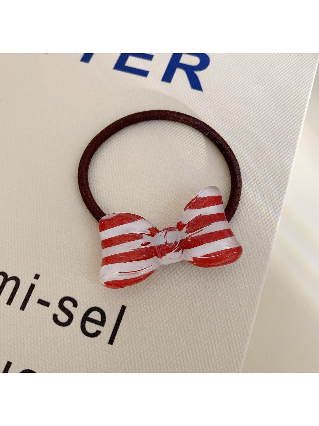 Gifty - Simple Striped Bow Hair Tie