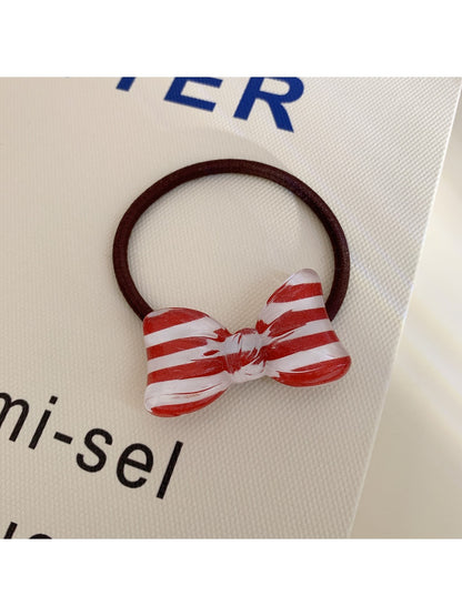 Gifty - Simple Striped Bow Hair Tie