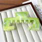 Beau - Open Square Marbled Finish Hair Claw Clip