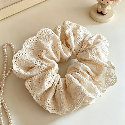 Gifty - Sweet Style Lace Edge Decorative Hair Scrunchie