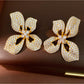 Earedge - Floral Statement Synthetic Zircon Stud Earrings