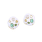 Earedge - Geometric Hollow Alloy Disc Earrings