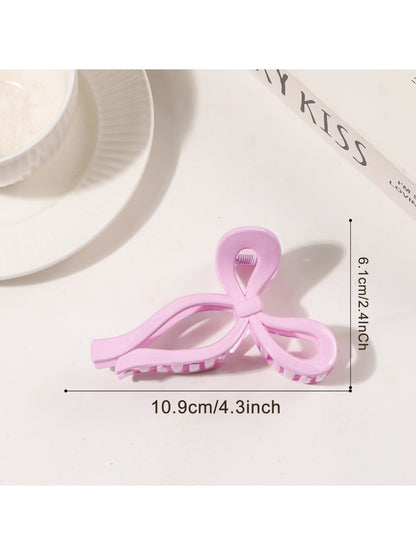 Beau - Minimalist Solid Color Bow Shaped Claw Clip