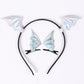 Iridescent bat wing hair accessory set