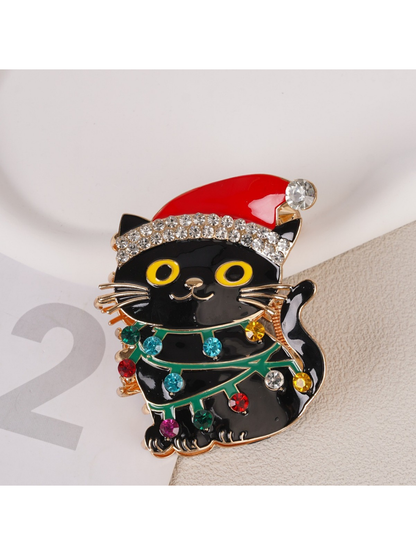 Beau - Black Cat Design Hair Claw Clip