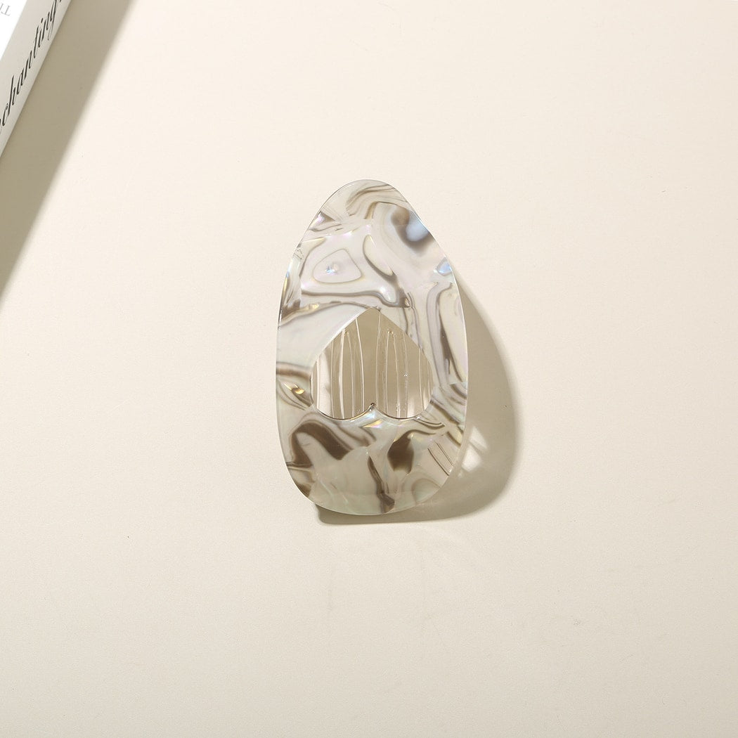 Beau - Acetate Heart Cutout Flat Profile Hair Clip