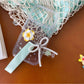 Keypus - Plumeria Bow Ice Cream Accent Bag Charm Keychain