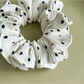 Gifty - Pleated Polka Dot High Stretch Scrunchie