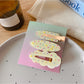 Beau - Bow and Polka Dot Duckbill Hair Clip Set