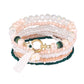 Lovra vintage tassel stackable beaded bracelet displayed with natural lighting highlighting bead shine