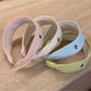Gifty simple wide solid color headband in soft fabric on white background