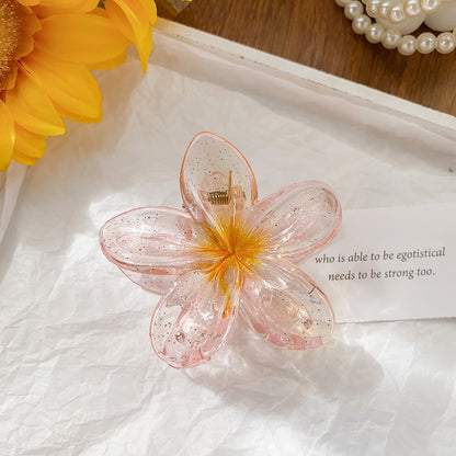 Beau - Glitter Flower Shaped Sweet Claw Clip