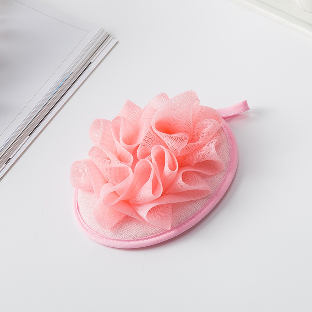 Papo - Ruffled Oval Hanging Polyester Shower Bath Pouf
