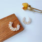 Earedge - Tiny Beaded Circle Earrings Delicate