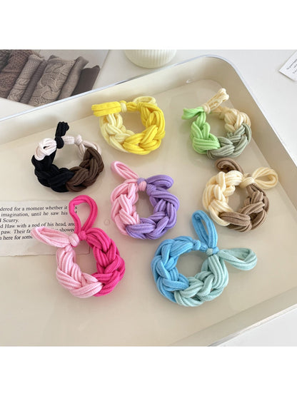 Gifty - Braided Nylon Bow Style Stretch Hair Tie
