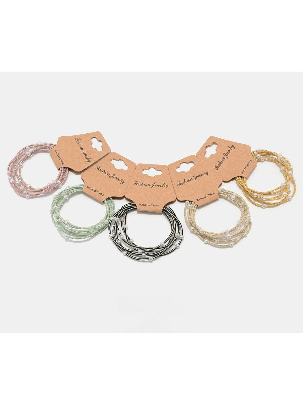 Gifty - Macaron Colored Beaded Hair Ties