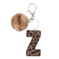Keypus - Leopard Print Oil-Edged Letter Keychain
