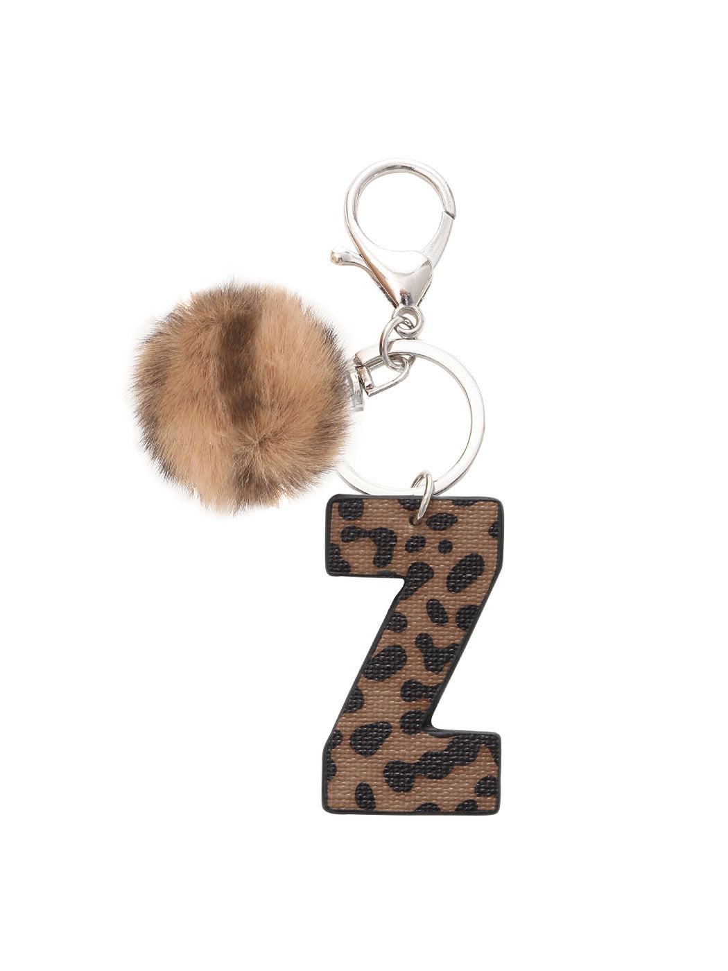 Keypus - Leopard Print Oil-Edged Letter Keychain