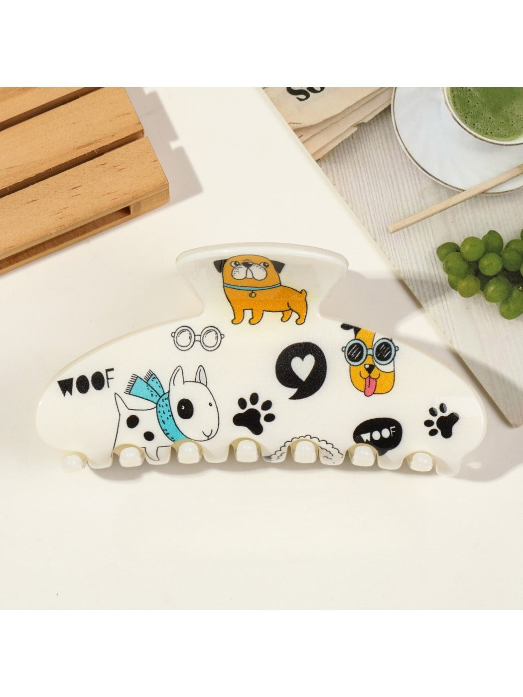 Beau - Cute Puppy Square Hair Clip