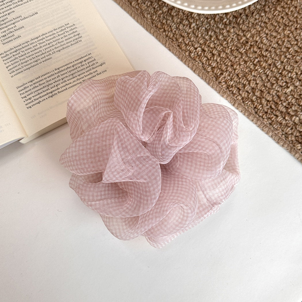 Gifty - Sweet Checked Print Pastel Scrunchie
