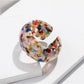 Side view of Lovra vintage ombre open cuff bracelet highlighting open ends and gradient color