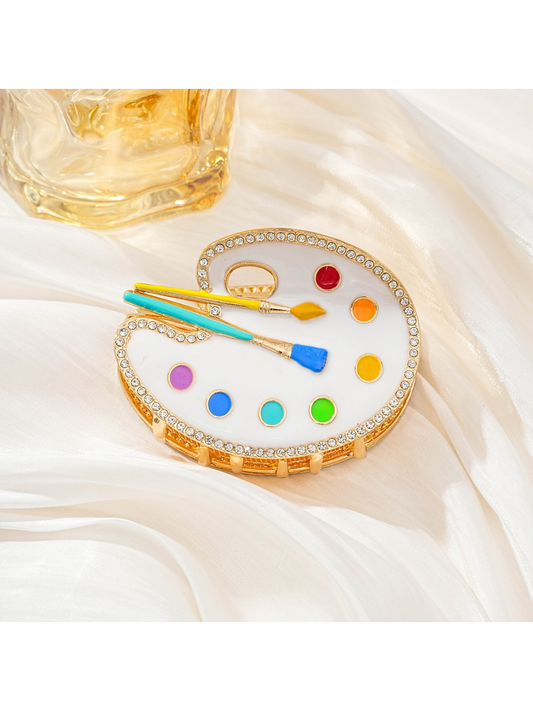 Beau - Alloy Paint Palette Shape Claw Clip