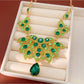 Nozari - Vintage Rhinestone Leaf Drop Jewelry
