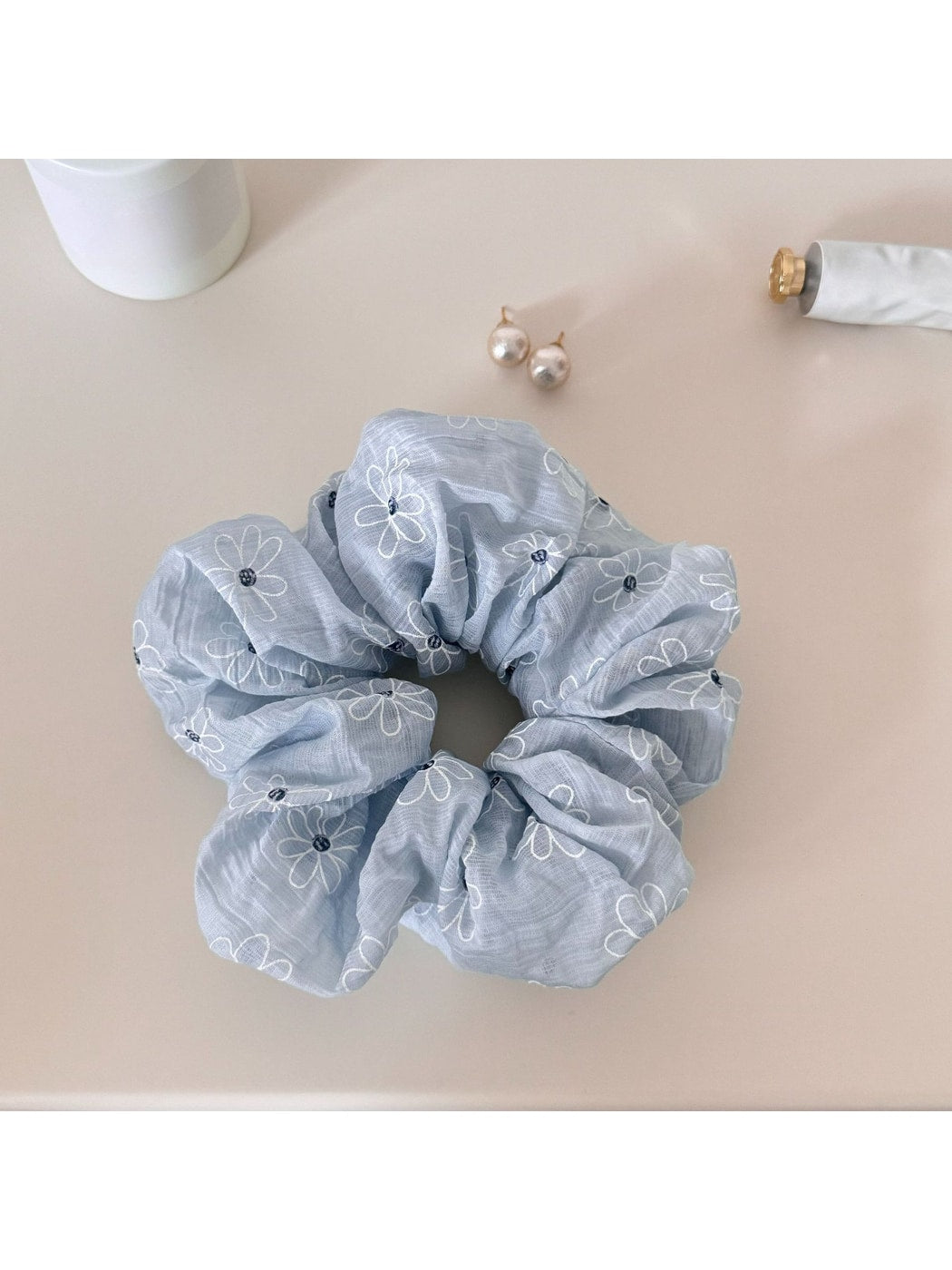 Gifty - Floral Print Polyester High Elastic Scrunchie
