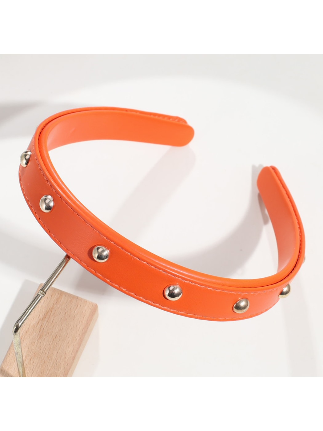 Gifty - PU Leather Studded Retro Style Headband