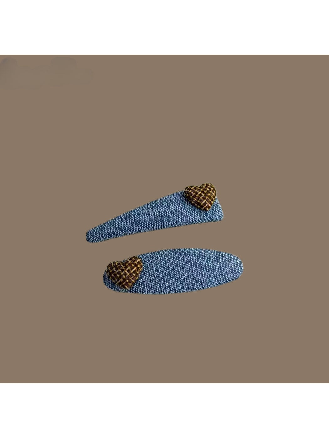 Beau - Heart Detail Fabric Side Bangs Hair Clip