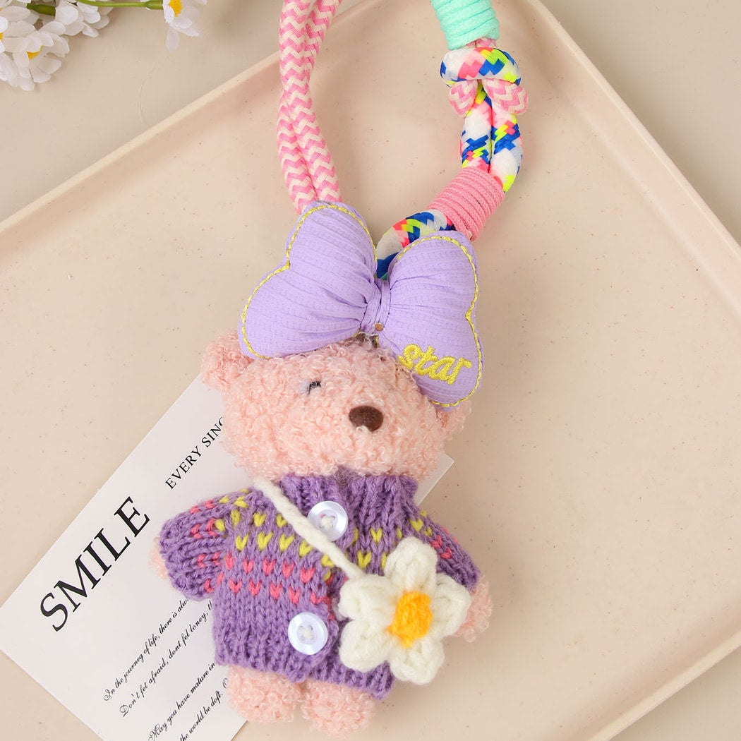 Keypus - Polyester Alloy Rabbit Bear Bag Charm Keychain