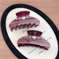 Beau - Striped Half Circle Hair Claw Clip