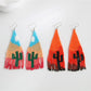 Earedge - Colorful Cactus Shaped Tassel Earrings