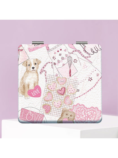 Mirroray - Cartoon Style Bow Printed Folding Mirror