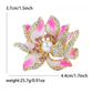 Brovia - Enamel Lotus Flower Alloy Brooch Pendant