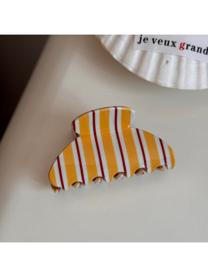 Beau - Colorful Stripe Pattern Acrylic Claw Clip