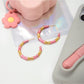 Earedge - Sweet Bicolor C-Hoop Earrings