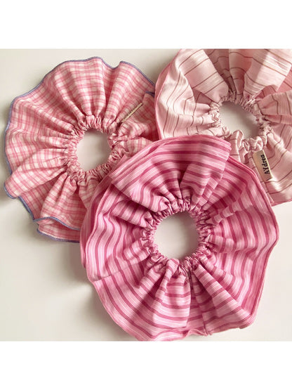 Gifty - Spring Pink Double Layer Scrunchie
