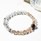 Close-up of Lovra color block bracelet showing detailed crystal bead arrangement