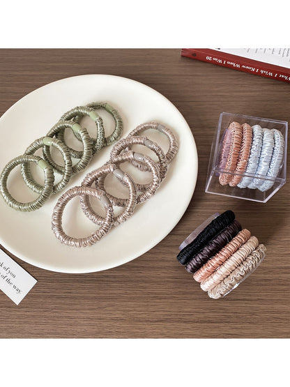 Gifty - Minimalist Satin Sausage-Shaped Hair Tie