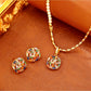 Earedge - Colorful Openwork Geometric Pendant Necklace