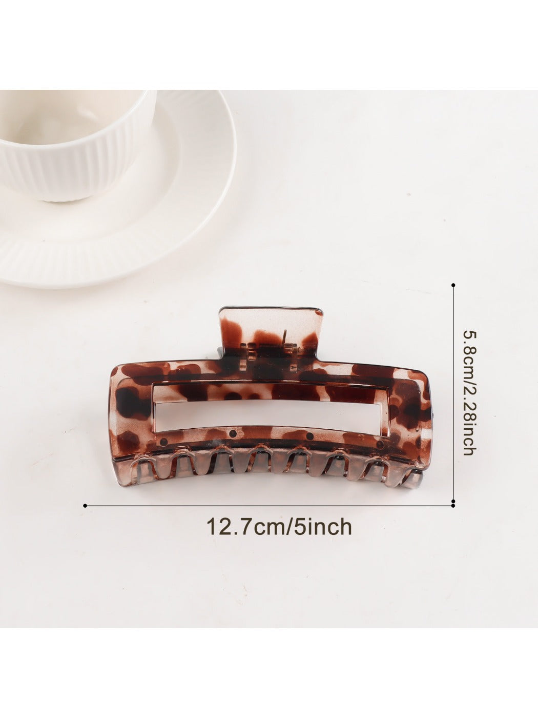 Beau - Minimalist Taupe Hair Claw Clip