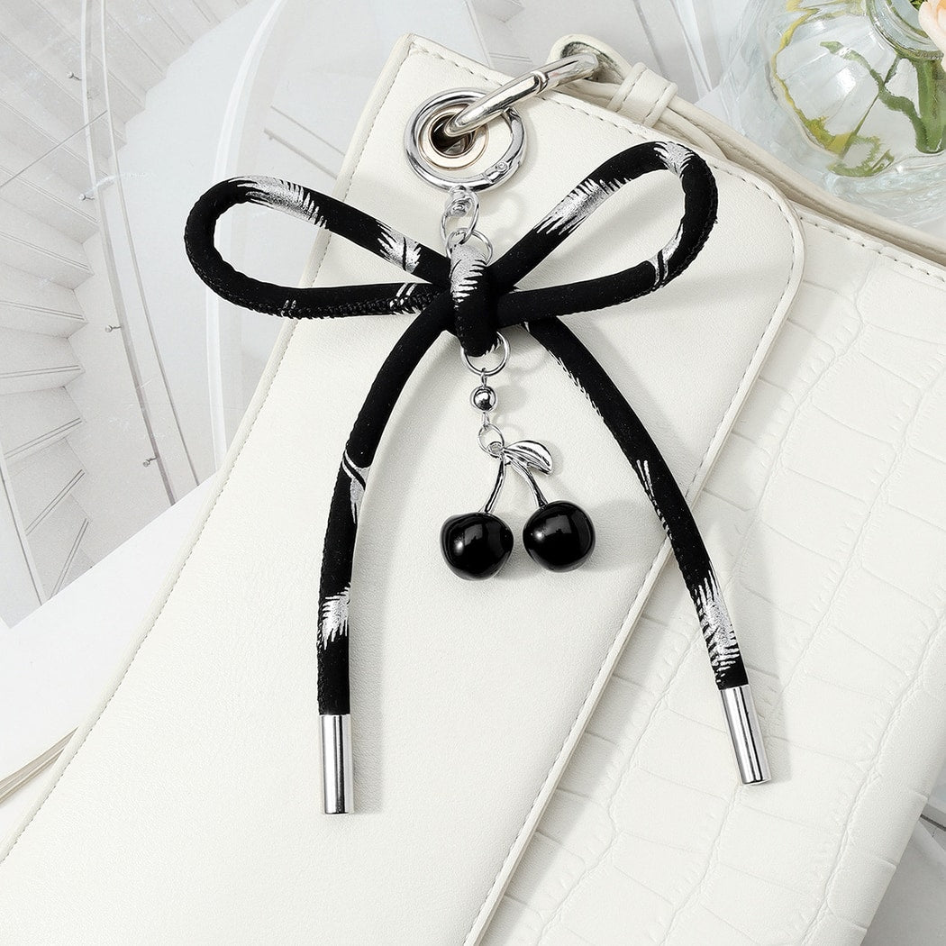 Keypus - Y2K Style Bow and Cherry Keychain